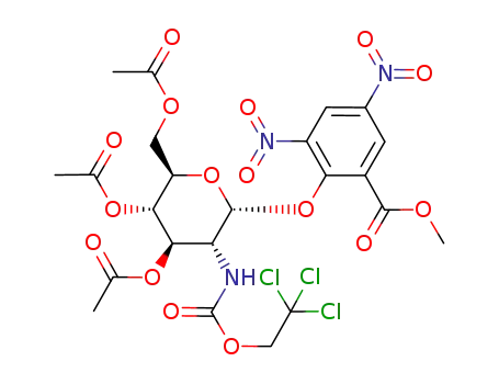 2,4-dinitro-6-(methoxycarbonyl)phenyl 3,4,6-tri-O-acetyl-2-deoxy-2-(2,2,2-trichloroethoxycarbonylamino)-α-D-glucopyranoside