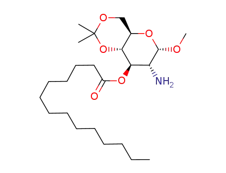 methyl 2-amino-2-deoxy-4,6-isopropylidene-3-O-tetradecanoyl-α-D-glucopyranoside