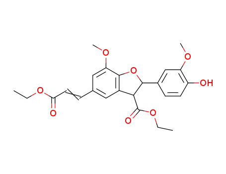 3-Benzofurancarboxylic acid,
5-(3-ethoxy-3-oxo-1-propenyl)-2,3-dihydro-2-(4-hydroxy-3-methoxyphen
yl)-7-methoxy-, ethyl ester