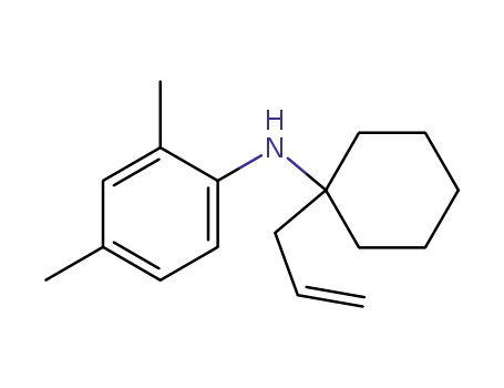 Molecular Structure of 844440-61-5 (Benzenamine, 2,4-dimethyl-N-[1-(2-propenyl)cyclohexyl]-)
