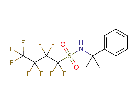 Molecular Structure of 1456900-43-8 (1,1,2,2,3,3,4,4,4-nonafluoro-N-(2-phenylpropan-2-yl)butane-1-sulfonamide)
