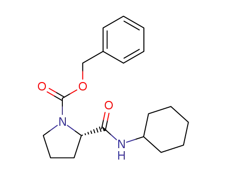 Molecular Structure of 55647-46-6 ((S)-2-Cyclohexylcarbamoyl-pyrrolidine-1-carboxylic acid benzyl ester)