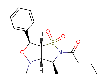(-)-(3S,3aR,6S,6aS)-5-[(2E)-but-2-enoyl]-1,6-dimethyl-3-phenylhexahydroisothiazolo[4,5-c]isoxazole 4,4-dioxide