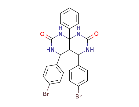 Molecular Structure of 835925-32-1 (Pyrimido[4,5-d]pyrimidine-2,7(1H,3H)-dione,
4,5-bis(4-bromophenyl)hexahydro-8a-phenyl-)