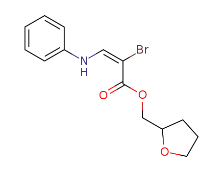 Molecular Structure of 1428346-05-7 ((E)-(tetrahydrofuran-2-yl)methyl 2-bromo-3-(phenylamino)acrylate)