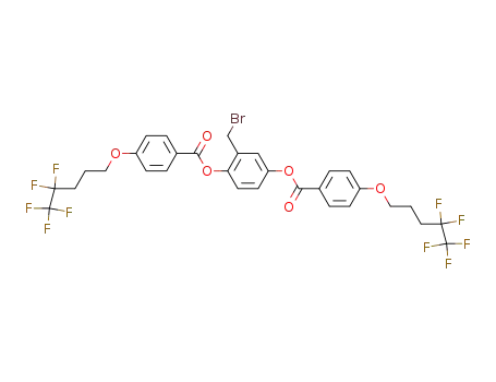 2,5-bis[(4'-(n-(pentafluoroethyl)propoxy)benzoyl)oxy]benzyl bromide