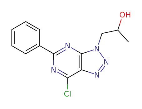 7-Chloro-alpha-methyl-5-phenyl-3H-1,2,3-triazolo[4,5-d]pyrimidine-3-ethanol