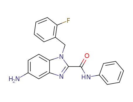 5-amino-1-(2-fluoro-benzyl)-1<i>H</i>-benzoimidazole-2-carboxylic acid phenylamide