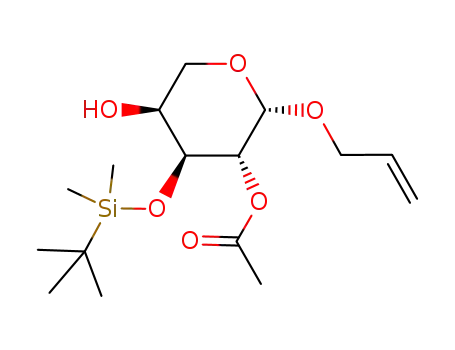 allyl 2-O-acetyl-3-O-tert-butyldimethylsilyl-β-L-arabinopyranoside