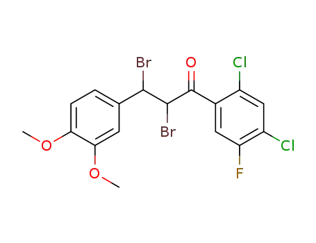 2,3-dibromo-1-(2,4-dichloro-5-fluoro-phenyl)-3-(3,4-dimethoxy-phenyl)-propan-1-one
