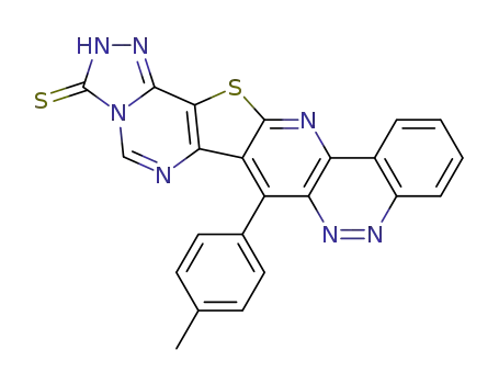 7-(p-tolyl)-1,2,4-triazolo[4''',3''':1'',6'']pyrimido[4'',5'':4',5']thieno[3',2':5,6]pyrido[3,2-c]cinnolin-3(2H)-thione