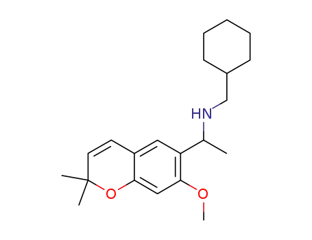Molecular Structure of 1454618-16-6 (N-(cyclohexylmethyl)-1-(7-methoxy-2,2-dimethyl-2H-chromen-6-yl)ethanamine)
