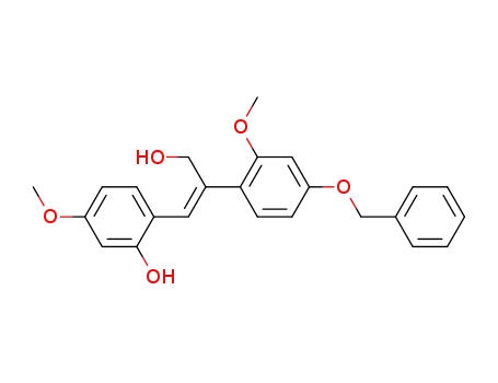 (E)-β-[2-hydroxy-4-methoxyphenylethylene]-4-benzyloxy-2-methoxybenzeneethanol