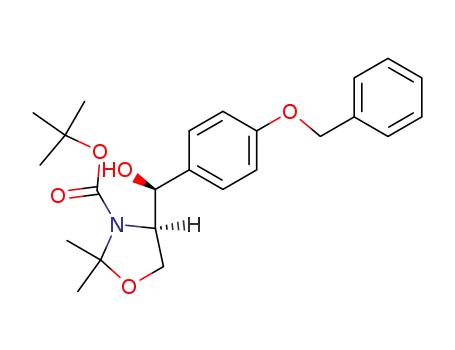 3-Oxazolidinecarboxylic acid,
4-[(S)-hydroxy[4-(phenylmethoxy)phenyl]methyl]-2,2-dimethyl-,
1,1-dimethylethyl ester, (4R)-