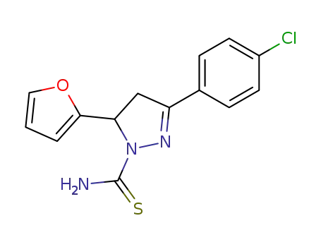 1H-Pyrazole-1-carbothioamide,
3-(4-chlorophenyl)-5-(2-furanyl)-4,5-dihydro-