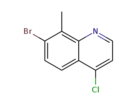 Molecular Structure of 1189106-50-0 (7-Bromo-4-chloro-8-methylquinoline)