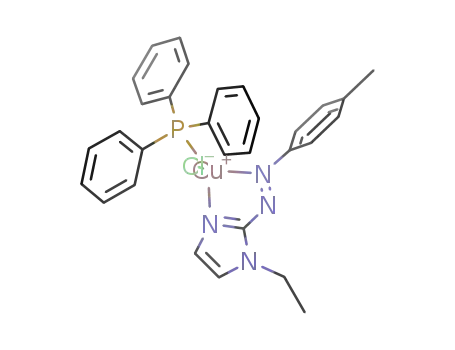 Cu(triphenylphosphine)(1-ethyl-2-(p-tolylazo)imidazole)Cl