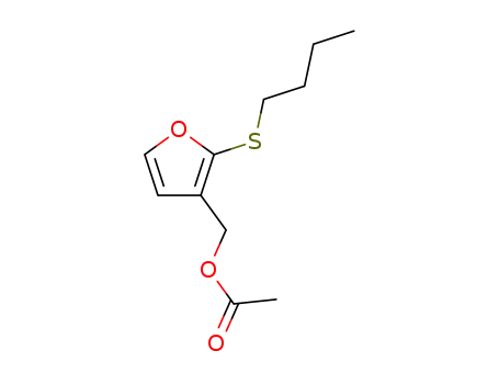 Molecular Structure of 847806-11-5 (3-Furanmethanol, 2-(butylthio)-, acetate)