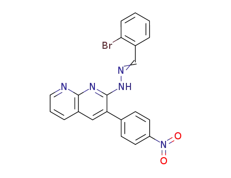 Benzaldehyde, 2-bromo-,
[3-(4-nitrophenyl)-1,8-naphthyridin-2-yl]hydrazone
