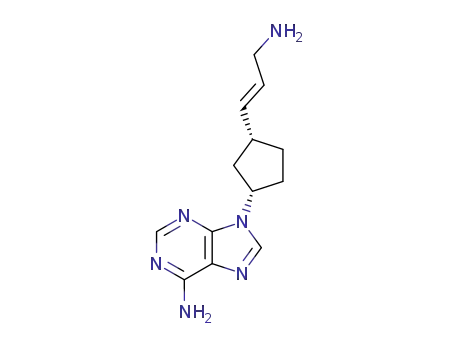 Molecular Structure of 629616-59-7 (9H-Purin-6-amine, 9-[(1S,3R)-3-[(1E)-3-amino-1-propenyl]cyclopentyl]-)