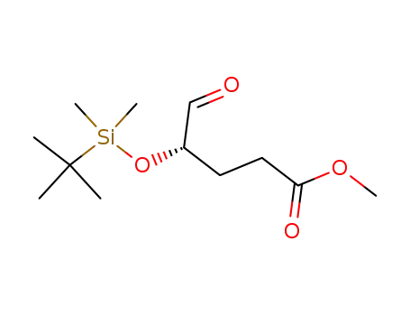 Molecular Structure of 82065-62-1 (Pentanoic acid, 4-[[(1,1-dimethylethyl)dimethylsilyl]oxy]-5-oxo-, methyl
ester, (S)-)