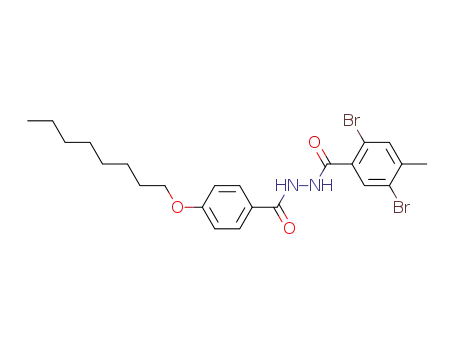 Benzoic acid, 2,5-dibromo-4-methyl-, 2-[4-(octyloxy)benzoyl]hydrazide