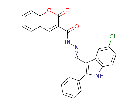 coumarin-(5'-chloro-2'-phenylindole-3'-carboxaldehyde)-3-carbonylhydrazone