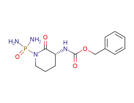 Carbamic acid, [(3R)-1-(diaminophosphinyl)-2-oxo-3-piperidinyl]-,
phenylmethyl ester