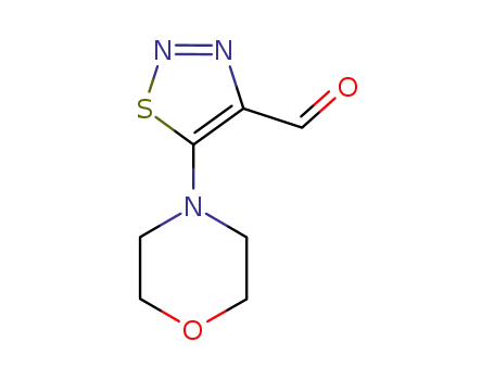 Molecular Structure of 313486-43-0 (1,2,3-Thiadiazole-4-carboxaldehyde, 5-(4-morpholinyl)-)