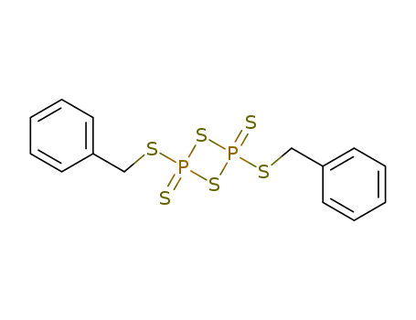 Molecular Structure of 100555-97-3 (1,3,2,4-Dithiadiphosphetane, 2,4-bis[(phenylmethyl)thio]-, 2,4-disulfide)