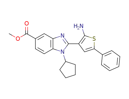 methyl 2-(2-amino-5-phenylthiophen-3-yl)-1-cyclopentyl-1H-benzo[d]imidazole-5-carboxylate
