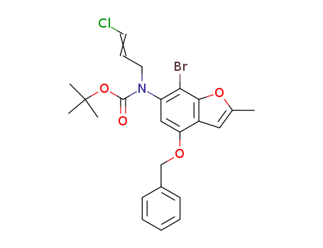(4-benzyloxy-7-bromo-2-methyl-benzofuran-6-yl)-(3-chloro-allyl)-carbamic acid <i>tert</i>-butyl ester