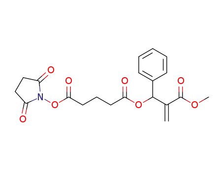 Molecular Structure of 1456890-69-9 (mono(1-phenyl-2-methoxycarbonyl-2-propenyl)glutaric acid N-hydroxy succinimide ester)