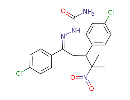 Hydrazinecarboxamide,
2-[1,3-bis(4-chlorophenyl)-4-methyl-4-nitropentylidene]-, (2E)-