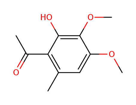 Molecular Structure of 63542-37-0 (3.4-Dimethoxy-2-hydroxy-6-methylacetophenone)