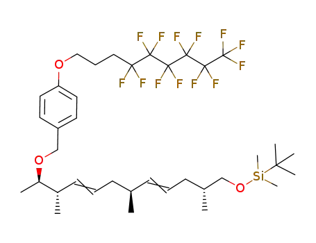 tert-Butyl-dimethyl-{(4E,8E)-(2R,6S,10S,11R)-2,6,10-trimethyl-11-[4-(4,4,5,5,6,6,7,7,8,8,9,9,9-tridecafluoro-nonyloxy)-benzyloxy]-dodeca-4,8-dienyloxy}-silane