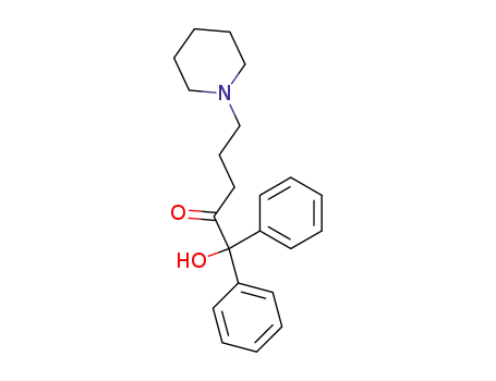 Molecular Structure of 24860-78-4 (1-Hydroxy-1,1-diphenyl-5-piperidino-2-pentanone)