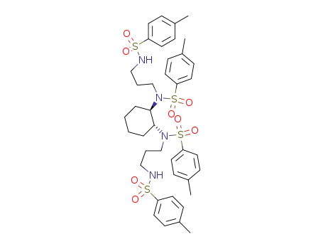 Molecular Structure of 223704-14-1 ((R,R)-N,N'-(cyclohexane-1,2-diyl)-N,N',N'',N'''-tetrakis(p-toluenesulphonyl)bis(propane-1,3-diamine))