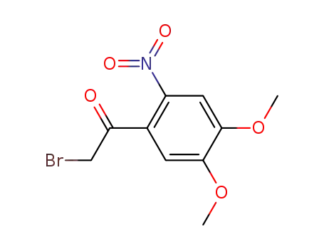 Molecular Structure of 33245-76-0 (2-BROMO-1-(4,5-DIMETHOXY-2-NITRO-PHENYL)ETHANONE)