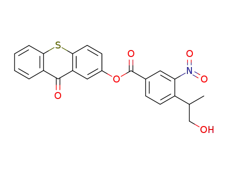 Molecular Structure of 777864-74-1 (9-oxo-9H-thioxanthen-2-yl 4-(2-hydroxy-1-methylethyl)-3-nitrobenzoate)