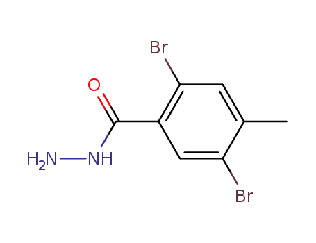 Molecular Structure of 791717-66-3 (Benzoic acid, 2,5-dibromo-4-methyl-, hydrazide)