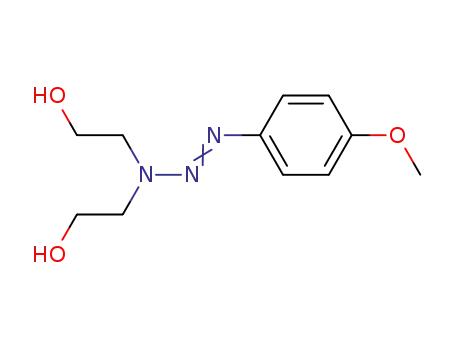 Molecular Structure of 78002-80-9 (Ethanol, 2,2'-[3-(4-methoxyphenyl)-2-triazenylidene]bis-)