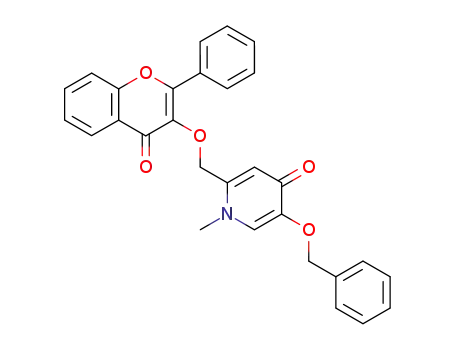 4(1H)-Pyridinone,
1-methyl-2-[[(4-oxo-2-phenyl-4H-1-benzopyran-3-yl)oxy]methyl]-5-(phen
ylmethoxy)-
