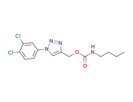 Molecular Structure of 1428739-57-4 (butylcarbamic acid 1-(3,4-dichlorophenyl)-1,2,3-triazol-4-ylmethyl ester)