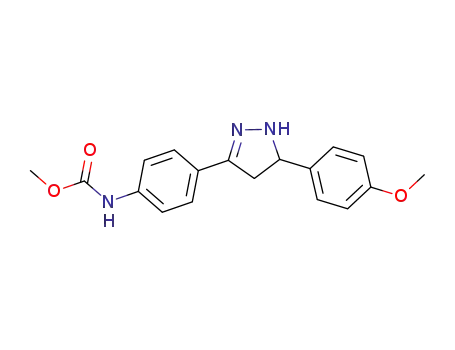 Molecular Structure of 1515895-97-2 (methyl N-{4-[5-(4-methoxyphenyl)-4,5-dihydro-1H-pyrazol-3-yl]phenyl}carbamate)