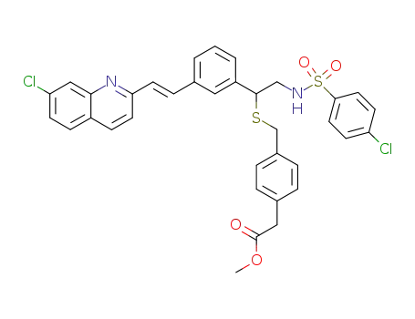 (+/-)-methyl 4-{[(2-{4-chlorophenylsulfonylamino}-1-{3-[(E)-2-(7-chloro-2-quinolyl)vinyl]phenyl}ethyl)thio]methyl}phenylacetate