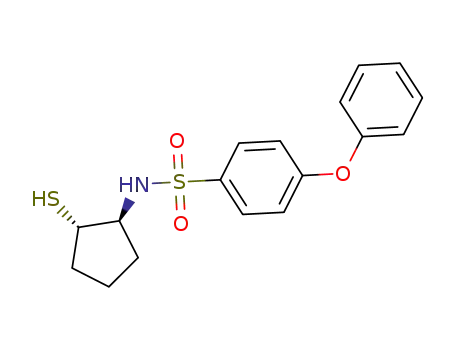 Molecular Structure of 1435876-35-9 ((1S,2S)-(+)-trans-2-(4-phenoxybenzenesulfonamido)cyclopentanethiol)