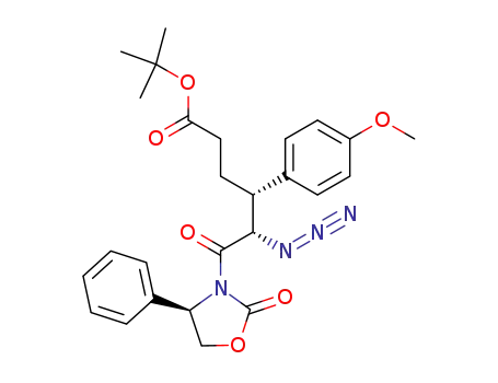(4R,5S)-5-azido-4-(4-methoxyphenyl)-6-oxo-6-[(4S)-(2-oxo-4-phenyloxazolidin-3-yl)]hexanoic acid tert-butyl ester