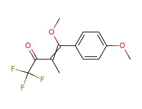 Molecular Structure of 476158-86-8 (3-Buten-2-one, 1,1,1-trifluoro-4-methoxy-4-(4-methoxyphenyl)-3-methyl-)