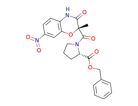 benzyl (2S)-1-{[(2R)-2-methyl-7-nitro-3-oxo-3,4-dihydro-2H-1,4-benzoxazin-2-yl]carbonyl}-2-pyrrolidinecarboxylate